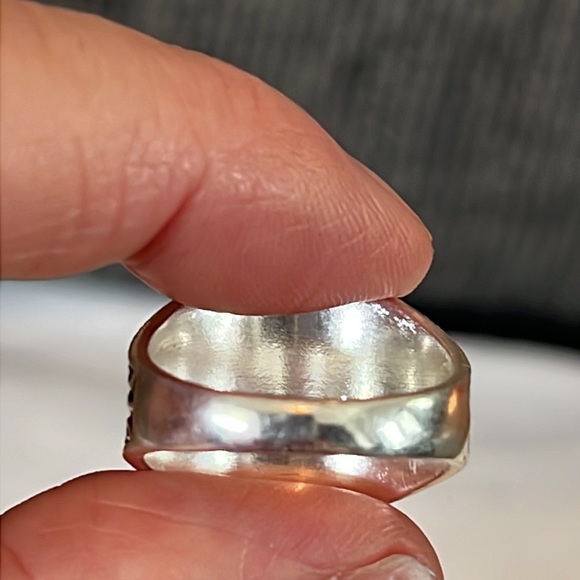 #253 Rose Chalcedony Poison ☠️ Ring 💍 Handcrafted Size 8.75 NWOT - Picture 6 of 14